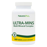 NaturesPlus Ultra-Mins bottle front view showing vegan mineral formula for daily support