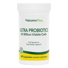 NaturesPlus Ultra Probiotics bottle front view for daily gut balance