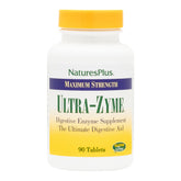 NaturesPlus Ultra-Zyme tablets in bottle front for easy digestion support