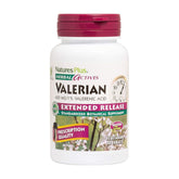 NaturesPlus Herbal Actives Valerian 600mg extended-release box image for calm evenings.