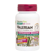 NaturesPlus Herbal Actives Valerian 600mg extended-release box image for calm evenings.