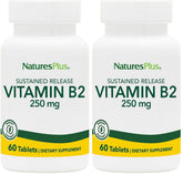 NaturesPlus Vitamin B2 riboflavin bottle front promotes daily metabolism support