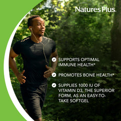 NaturesPlus Vitamin D3 softgels packaging new design conveys consistent standards.
