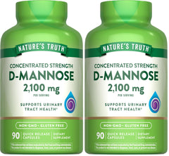 Nature's Truth D-Mannose bottle 2100mg — convenient daily supplement.