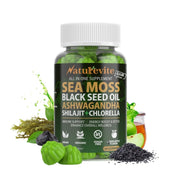 NatureVite 16-in-1 Sea Moss Gummies bottle highlighting convenient daily wellness support.