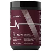 NatureVol Multi Collagen Powder jar shows unflavored formula for daily beauty and joint support