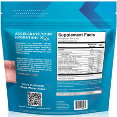 NatureWorks HydroMATE peach tea powder being mixed, showcasing convenient low-cal hydration.