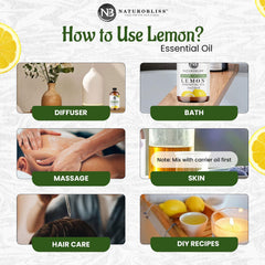NaturoBliss amber glass bottle protects lemon oil from UV light.