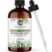 NaturoBliss rosemary essential oil bottle ready for diffusion and aromatherapy