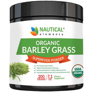 Nautical Elements Barley Grass Powder bottle—natural, vegan nutrition for daily vitality
