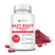 Nautical Elements Beet Root Capsules bottle shown, supporting athletic performance and daily vitality.