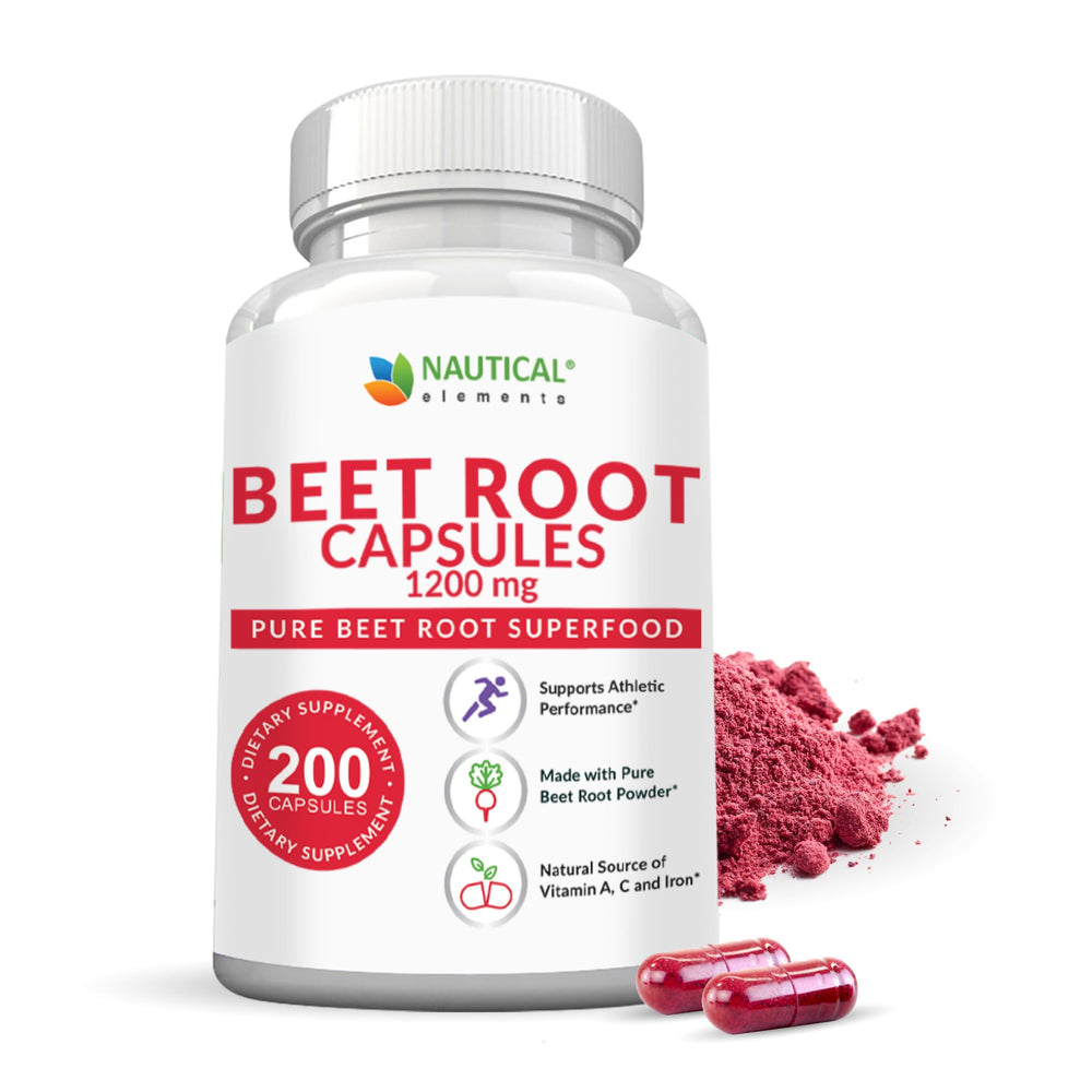 Nautical Elements Beet Root Powder Capsules for daily athletic support