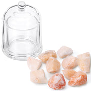 Navaris Pink Crystal Salt Diffuser with glass container enhances calm room ambiance
