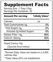 NBF Natura Bio Foods nopal powder scoop for daily fiber support