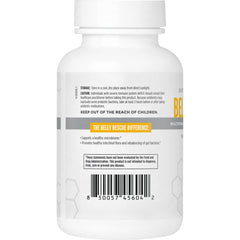NBI Belly Rescue label closeup, highlighting quality for reliable daily wellness.