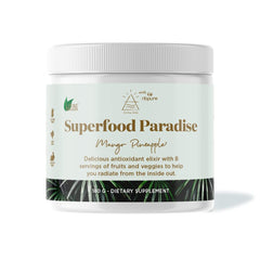nbpure Earthy Andy Paradise bottle—vibrant mango pineapple flavor for daily wellness.