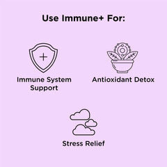 nbpure Immune+ bottle with detailed label showing plant based ingredients.