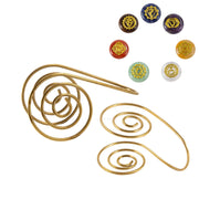 NCHEMDL Reiki kit copper palm spiral rings on wrists for meditation and balance