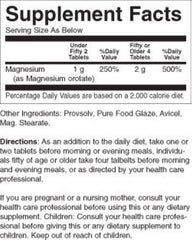 NCI Advanced Research magnesium orotate tablets stack shows uniform pills for easy dosing.