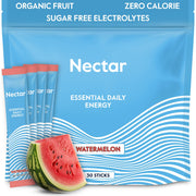Nectar Energy Booster watermelon packets ready to mix for a refreshing energy lift.