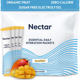 Nectar Hydration Packets mango packaging shows convenient on-the-go hydration
