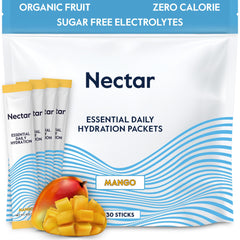 Nectar Hydration Packets mango packaging shows convenient on-the-go hydration