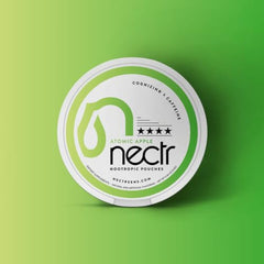 Nectr Energy Atomic Apple pouch open, ready for a quick focus boost.