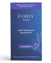 Ned mellö magnesium superblend powder tub front for a calming evening routine.