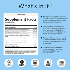 Needed Cognitive Support capsules close-up shows two-capsule daily serving for sustained clarity.