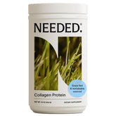 Needed hydrolyzed collagen bottle showing grass-fed sourcing for skin and joint support.