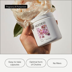 Needed prenatal choline label detail highlights 250 mg per capsule.