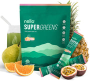 Nello front packaging travel pack showing sachets and benefits