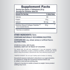 NeoCell collagen serving scoop shown to emphasize 20 g per serving.