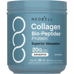 NeoCell Collagen Bio-Peptides powder tub supports daily hair, skin, and nails.