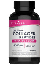 NeoCell collagen peptides pills bottle for skin, hair and nails support in daily routine.