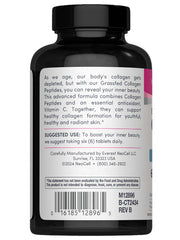 NeoCell collagen tablets close-up emphasizing a daily six-tablet dosage