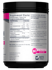 NeoCell collagen powder scoop dispersing into a drink for easy daily intake