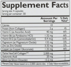NeoCell Fish Collagen Plus capsules close-up showing easy-to-swallow format.