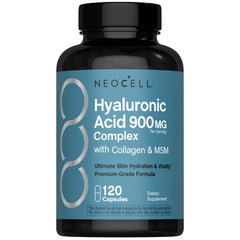 NeoCell Hyaluronic Acid Complex bottle for convenient daily hydration support.