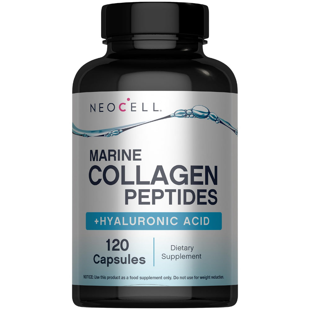 NeoCell Marine Collagen Capsules bottle showing packaging for daily skin hydration