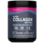 NeoCell Super Collagen Peptides powder canister pour for easy daily skin and joint support.