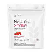 NeoLife Shake bottle pouring for quick daily nutrition