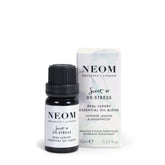NEOM essential oil blend lavender bottle promotes relaxation with calming aroma.