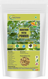 Neotea Marutham Pattai powder bottle for daily Ayurvedic use.