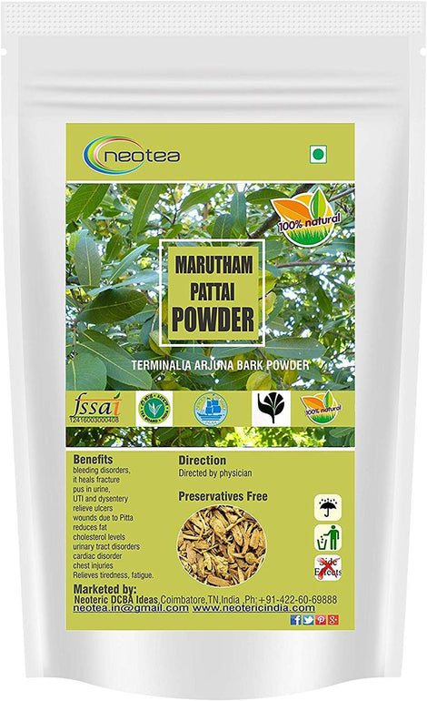 Neotea Marutham Pattai powder bottle for daily Ayurvedic use.