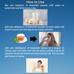 neotea Phyllanthus Niruri powder in glass, versatile for drinks