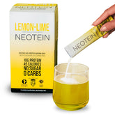 NEOTEIN Lemon Lime packet front view for portable hydration.