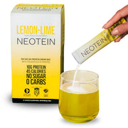 NEOTEIN Lemon Lime packet front view for portable hydration.