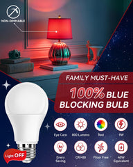 Neporal red night light close-up showing warm, soft glow ideal for bedtime routines.