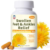 Netrca Swollen Feet bottle front view shows easy-to-swallow capsules for leg comfort.